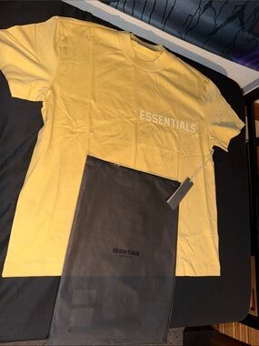 Essentials Yellow Crewneck Logo T-Shirt